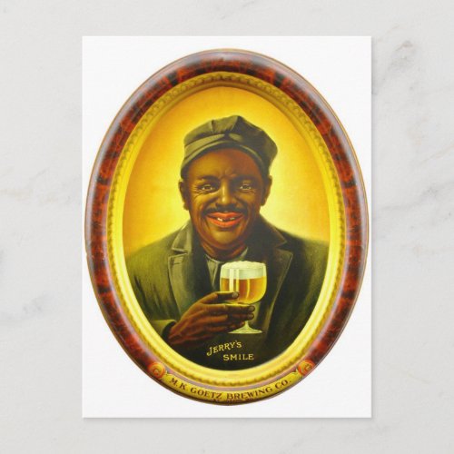 Vintage Goetz Beer Jerrys Smile Postcard
