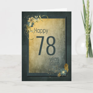 Vintage Gold 78th Birthday Card