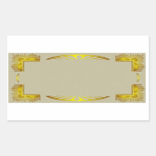 Vintage Gold Art Deco Border Sticker