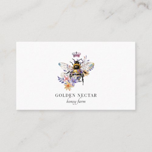 Vintage Gold Bee Logo Honeybee Beekeeper  Business Card