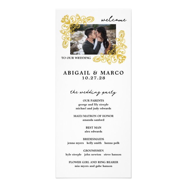 Vintage Gold Ceremony Program (Front)