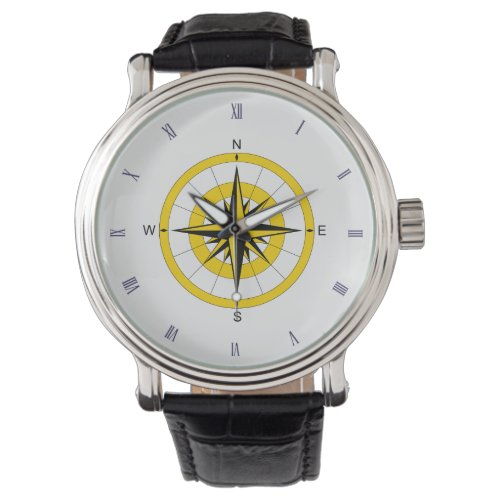 Vintage Gold Compass Rose  Watch