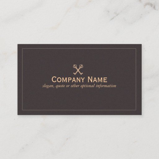 Customizable Crossed Keys Business Card