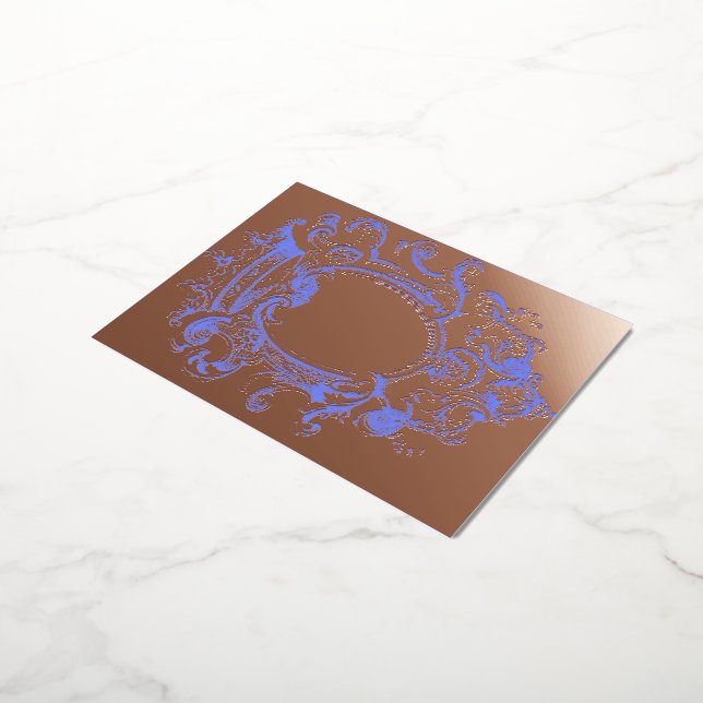 Vintage Gold Crown Frame Foil Invitation Postcard (Rotated)