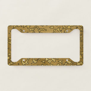 Vintage gold design license plate frame