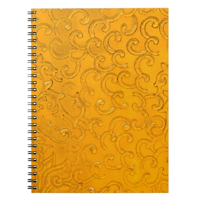 Vintage gold design spiral note book