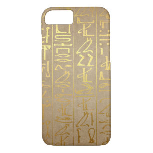 Vintage Gold Egyptian Hieroglyphics Paper Print iPhone 8/7 Case