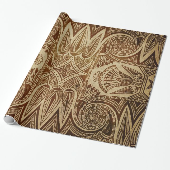 Vintage Gold Egyptian Paper Print (Unrolled)