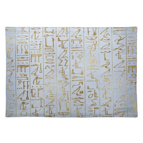 Vintage Gold Egyptian Paper Print Cloth Placemat