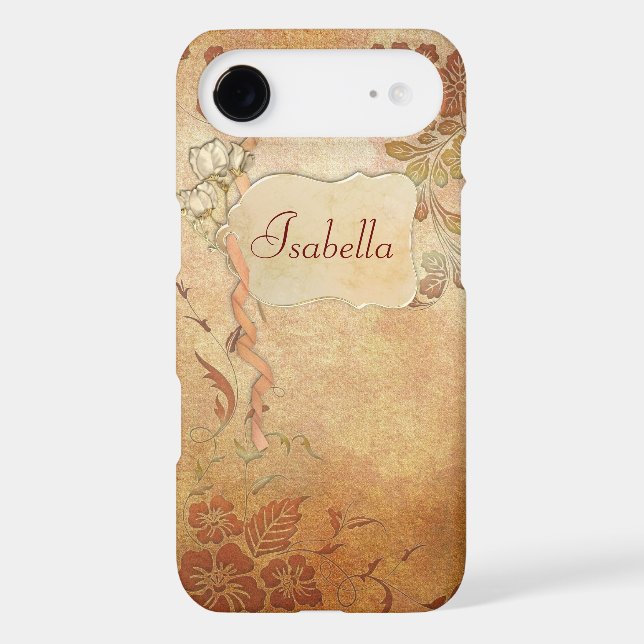 Vintage Gold Floral Case-Mate iPhone Case (Back)