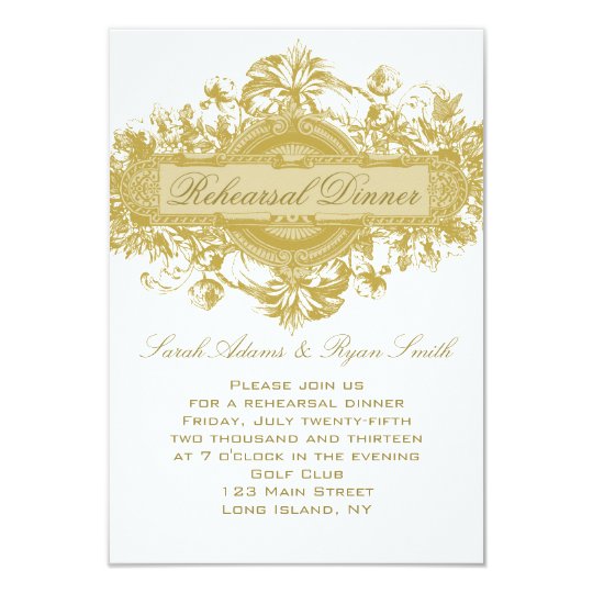 vintage floral wedding invitations vintage gold floral wedding rehearsal dinner card zazzle vintage floral wedding invitations vintage gold floral wedding rehearsal dinner card zazzle