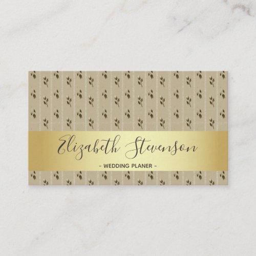 Vintage Gold Foil Professional  Business Card