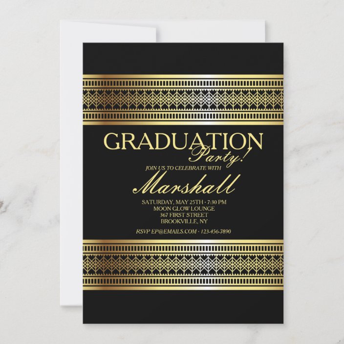 Vintage Gold Graduation Invitation | Zazzle.com