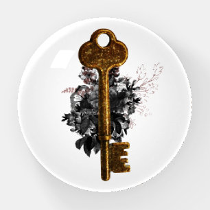 Vintage Gold Key Paperweight