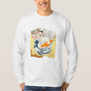 Vintage Gold Koi Pond of Japanese Culture Men T-Shirt