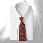 Vintage Gold Maroon Damask Pattern Neck Tie<br><div class="desc">Vintage gold & maroon damask pattern.</div>