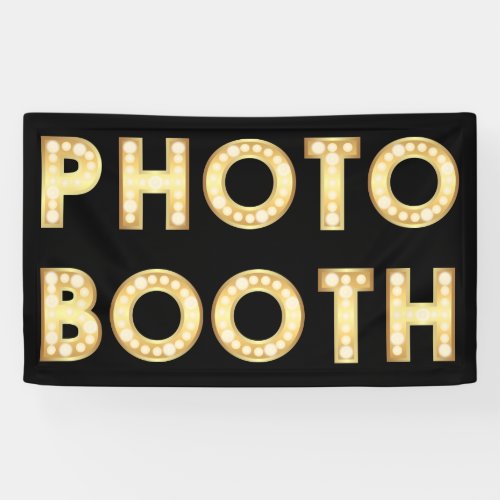 Vintage Gold Marquee Letters Wedding Photo Booth Banner