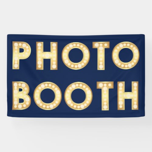 Vintage Gold Marquee Letters Wedding Photo Booth Banner