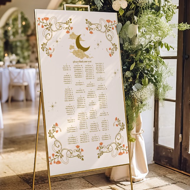 Vintage Gold Mystical Botanical Wedding Foam Board (Creator Uploaded)