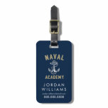 Vintage Gold Naval Academy Anchor Luggage Tag