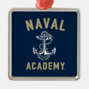 Vintage Gold Naval Academy Anchor Metal Ornament
