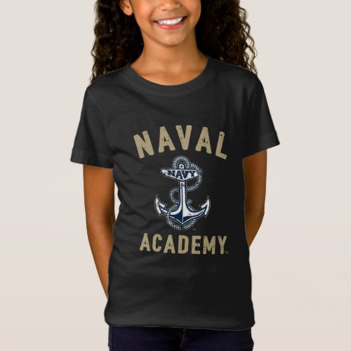 Vintage Gold Naval Academy Anchor T_Shirt