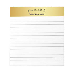 Vintage Gold Notepad