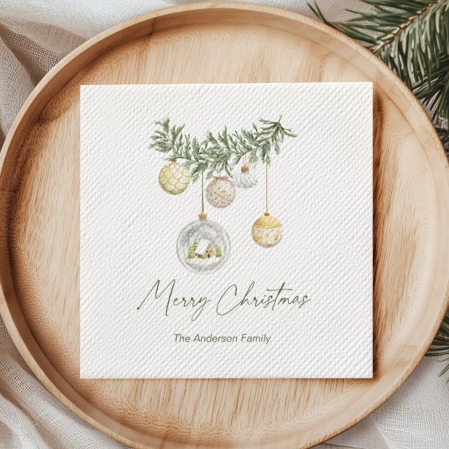 Vintage Gold Ornament Christmas Napkins (Creator Uploaded)