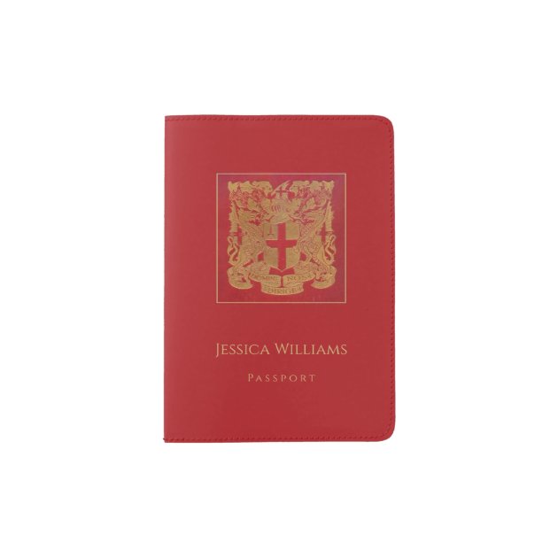 London Vinyl Passport Holder Personalized