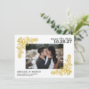 Vintage Gold Save The Date