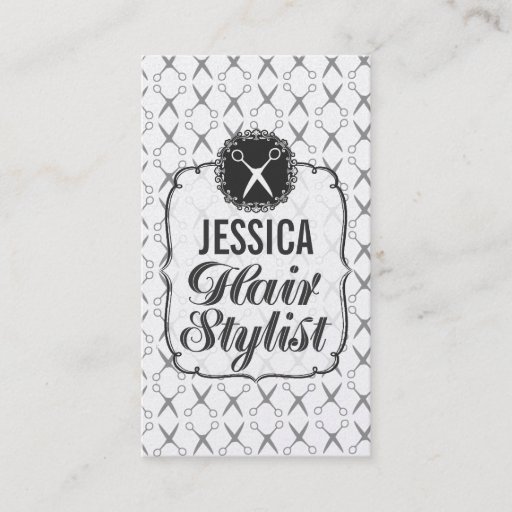 Customizable Vintage GOLD Scissors Hair Stylist Appointment Business Card Templates