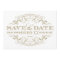 Vintage Gold Scrollwork White Save the Date