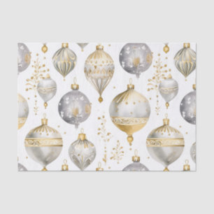 Vintage Gold Silver Black Christmas Ornaments Tissue Paper
