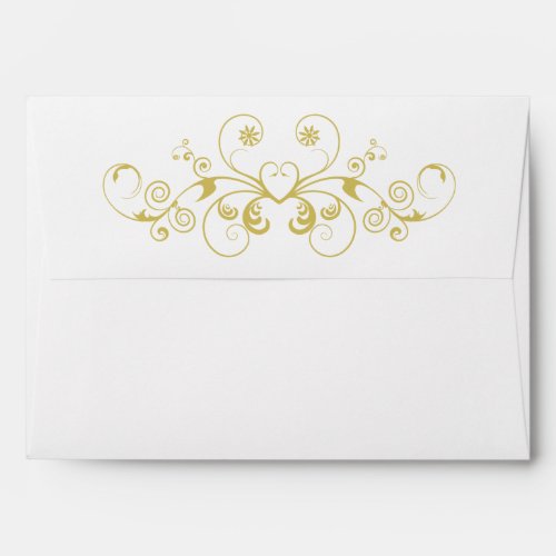 Vintage Gold Swirl Ornate Envelope