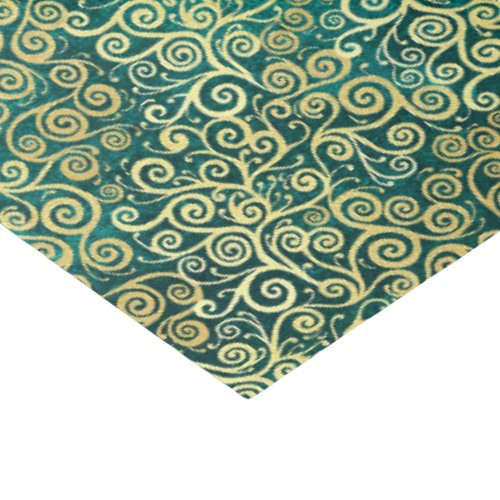    Vintage Gold Swirls Pattern Luxury  Boho Classy Tissue Paper