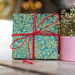 Vintage Gold Swirls Pattern Luxury Boho Classy Tissue Paper