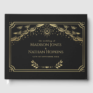 Vintage Gold Tarot Card Wedding Guest Book