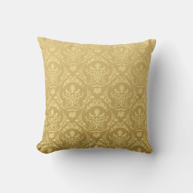 Vintage Gold Throw Pillow (Front)