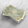 Vintage Gold Tree Yoga Instructor Wellness Spa Business Card