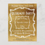 Vintage Gold  White Save The Date Retirement Party Announcement Postcard