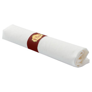 Vintage Gold world travel themed wedding Napkin Bands