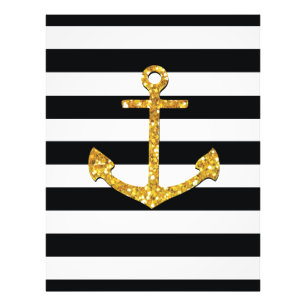 Vintage Golden Anchor Photo Print