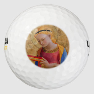 Vintage Golden Christian Holy Figure Golf Balls