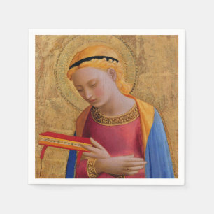 Vintage Golden Christian Holy Figure Paper Napkins