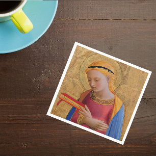 Vintage Golden Christian Holy Figure Paper Napkins