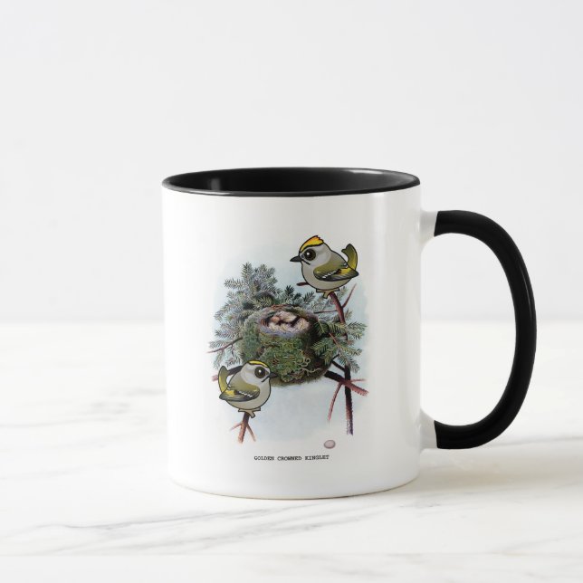 Vintage Golden-crowned Kinglet Mug (Right)