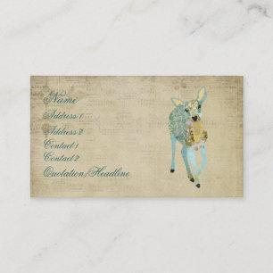 Vintage Golden Dearest Deer Business Card/Tags Business Card