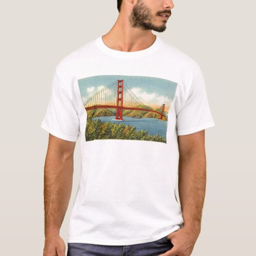 Vintage Golden Gate Bridge San Francisco Travel T_Shirt