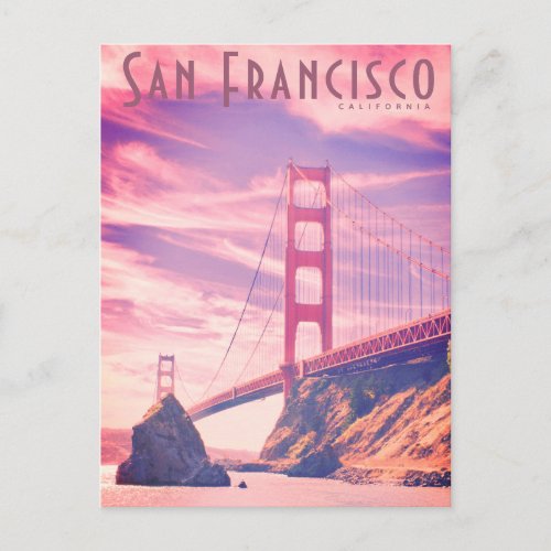 Vintage Golden Gate Bridge Travel Postcard