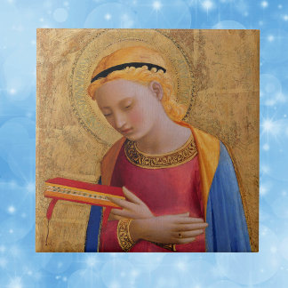 Vintage Golden Holy Figure Tile